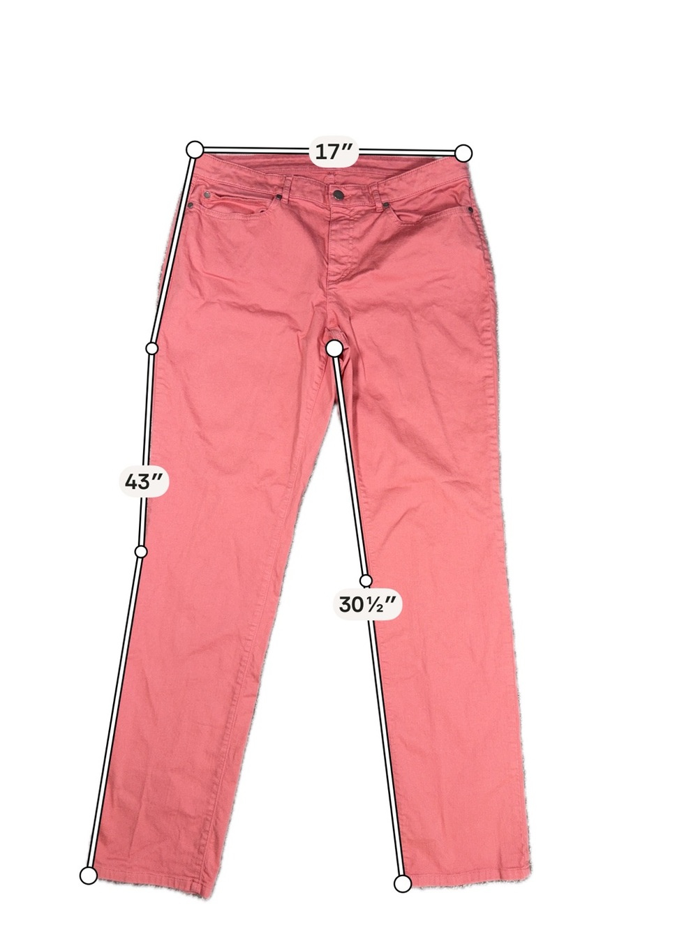 Eileen Fisher Rose-Pink Straight Leg Jeans - Picture 8 of 8